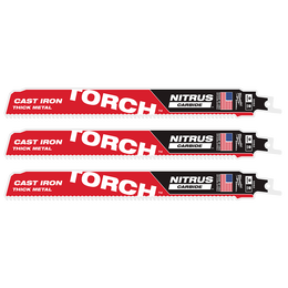 SAWZALL&trade; The TORCH&trade; with Carbide Teeth 230mm 9" 8TPI Blade 3 Pack