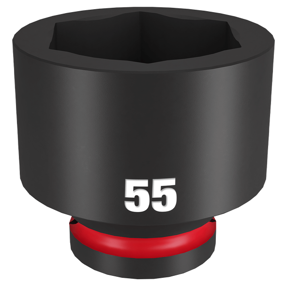 SHOCKWAVE™ 3/4" Drive 55mm Standard 6 Point Impact Socket, , hi-res