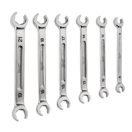 6pc Double End Flare Nut Wrench Set - Metric