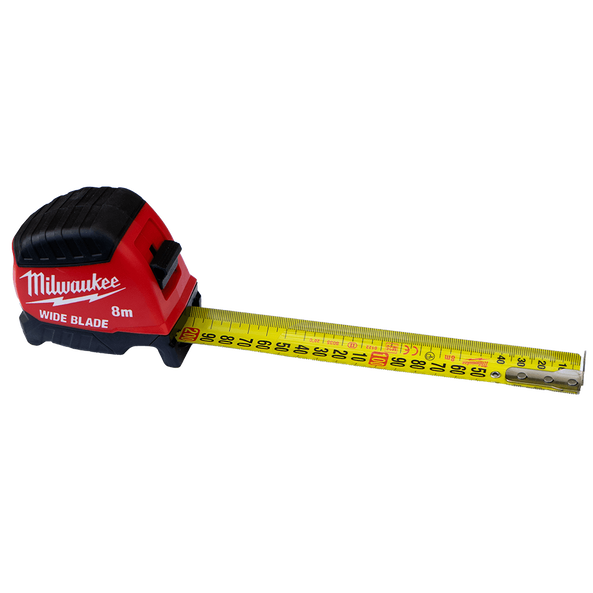 Horizontal 8M Wide Blade Tape Measure, , hi-res
