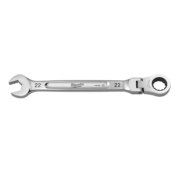 22mm Metric Flex Head Ratcheting Combination Wrench, , hi-res