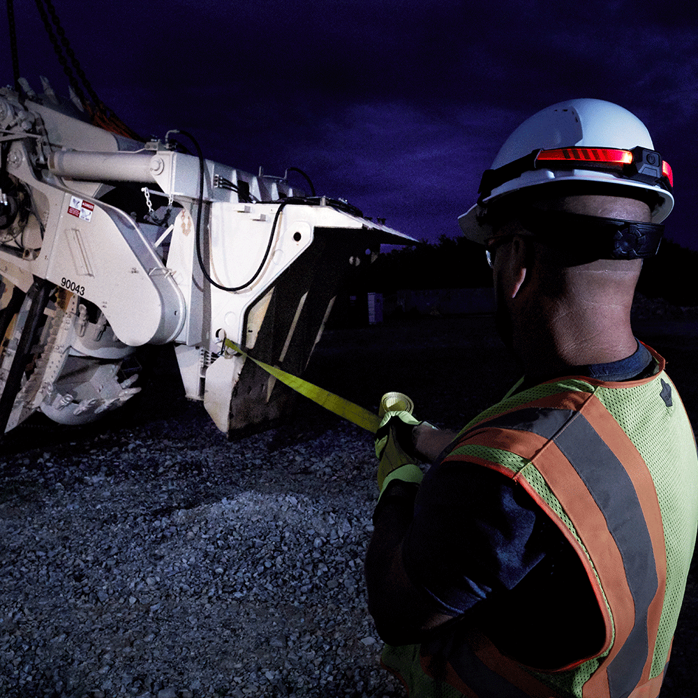 USB Rechargeable BEACON Hard Hat Light 