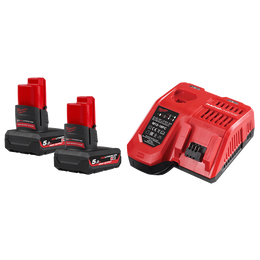 M12&trade; REDLITHIUM&trade; HIGH OUTPUT&trade; 5.0Ah Starter Pack​