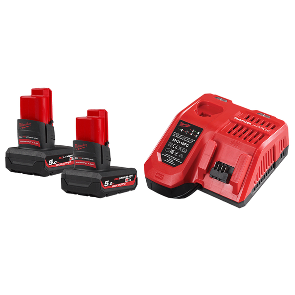 M12&trade; REDLITHIUM&trade; HIGH OUTPUT&trade; 5.0Ah Starter Pack​, , hi-res