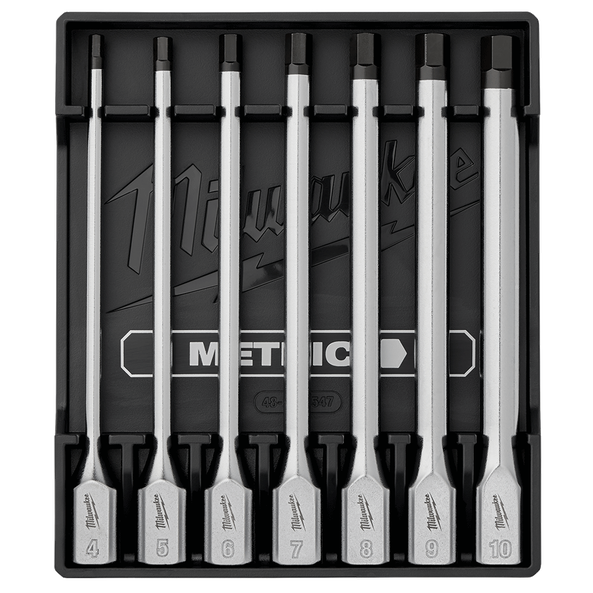7pc 3/8&rdquo; Drive Metric Hex Long Bit Socket Set, , hi-res