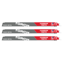 SAWZALL&trade; The TORCH&trade; with Carbide Teeth 300mm 12" 8TPI Blade 3 Pack