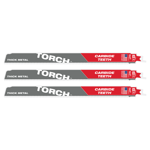 SAWZALL&trade; The TORCH&trade; with Carbide Teeth 300mm 12" 8TPI Blade 3 Pack, , hi-res