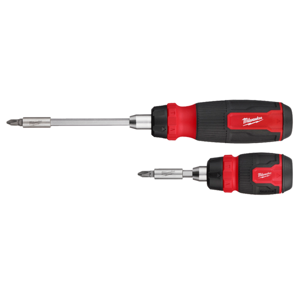 2pc 14-in-1 Ratcheting Multi-Bit and 8-in-1 Ratcheting Compact Multi-bit Screwdriver Set, , hi-res