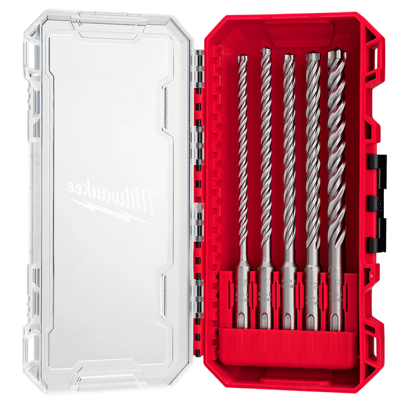 Milwaukee SDS Plus MX4 4 Cut Drill Bit 5PC Set 49323559 Milwaukee Milwaukee SDS Plus MX4 4 Cut Drill Bit 5PC Set 49323559 Milwaukee