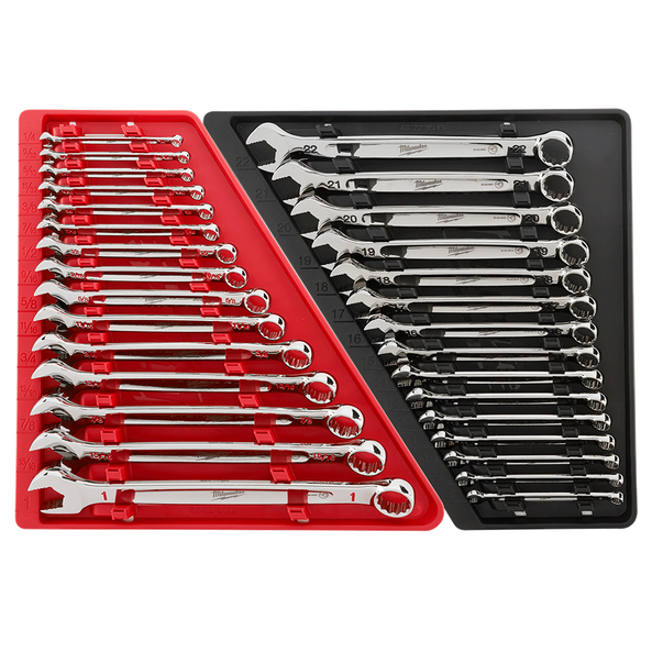 30 Piece Metric & SAE Combination Wrench Set, , hi-res