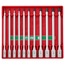 11pc 1/4&rdquo; and 3/8&rdquo; Drive Torx Long Bit Socket Set