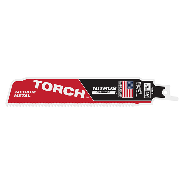 SAWZALL&trade; The TORCH&trade; with NITRUS CARBIDE&trade; Teeth 150mm 6" 10TPI Blade 1 Pack, , hi-res