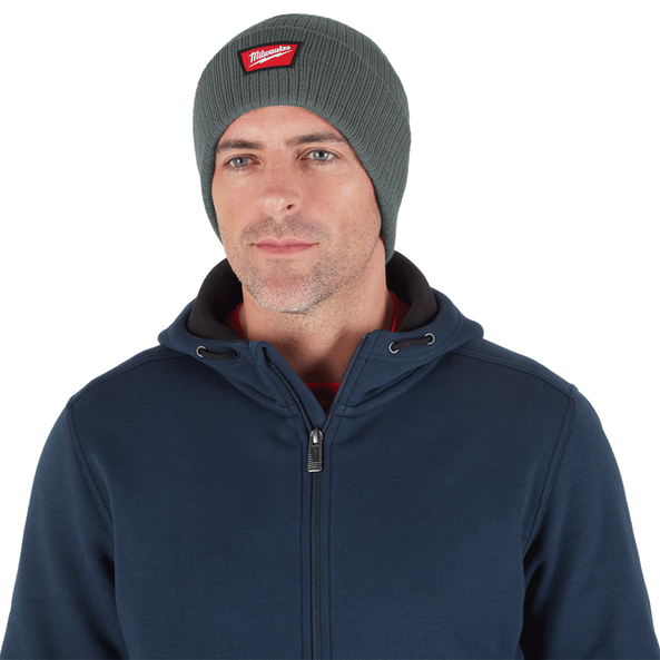 Rib-Knit Cuffed Beanie Green, Green, hi-res