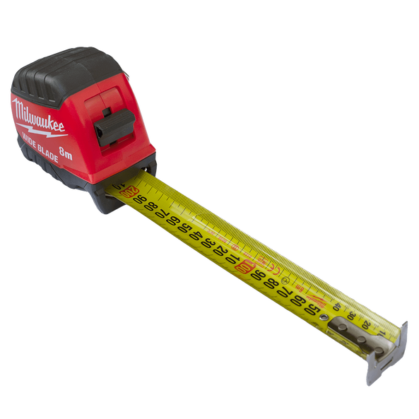 Horizontal 8M Wide Blade Tape Measure, , hi-res