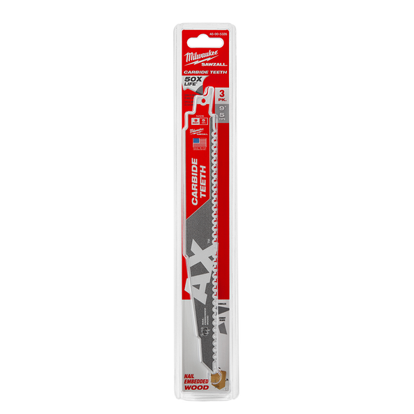 230mm 5TPI The AX™ with Carbide Teeth SAWZALL™ Blade (3Pk)