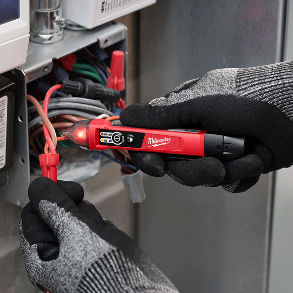 Dual Range Non Contact Voltage Detector w/ Flashlight (Tool Only), , hi-res
