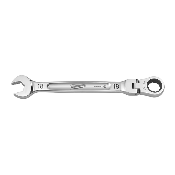 18mm Metric Flex Head Ratcheting Combination Wrench, , hi-res