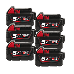 M18™ REDLITHIUM™ 5.0Ah Battery 6 Pack