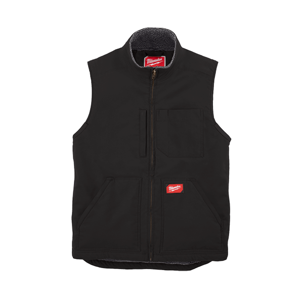 GRIDIRON Sherpa Lined Vest Black - S, Black, hi-res