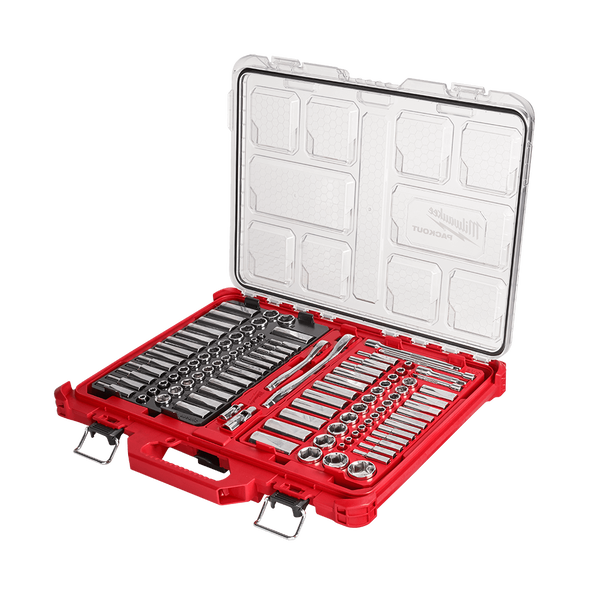 1/4" and 3/8" Drive 106 Piece Metric and SAE Ratchet and Socket Set with PACKOUT™, , hi-res
