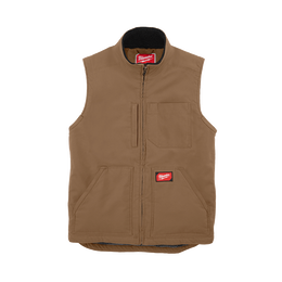 GRIDIRON Sherpa Lined Vest Brown