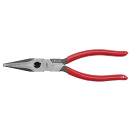 USA Made Dipped Grip 203mm (8") Long Nose Pliers