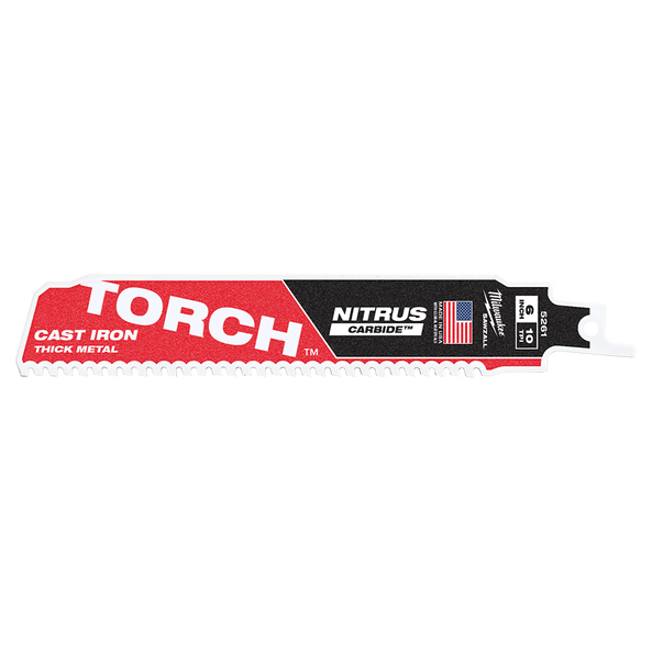 SAWZALL&trade; The TORCH&trade; with NITRUS CARBIDE&trade; Teeth 150mm 6" 10TPI Blade 1 Pack, , hi-res
