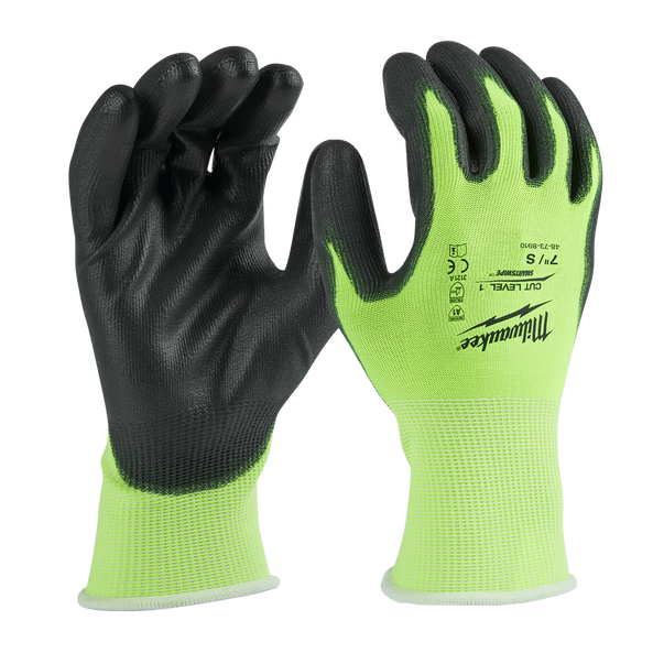 High Visibility Cut 1(A) Polyurethane Dipped Gloves, , hi-res