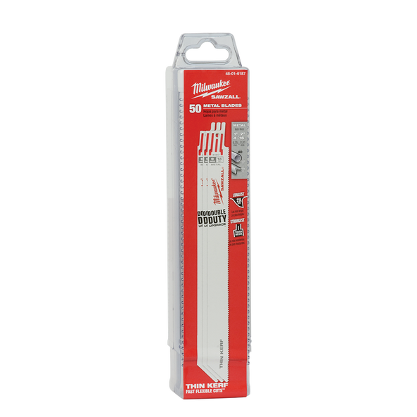 SAWZALL™ Thin Kerf Metal 230mm 9" 14TPI Blade 50 Pack, , hi-res