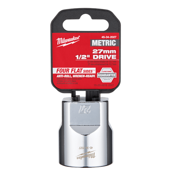1/2" Drive 27mm Metric Standard 6-Point Socket, , hi-res