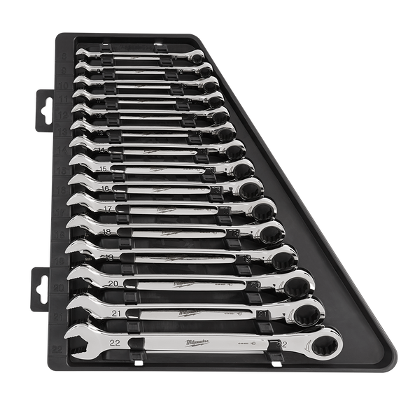 15pc Ratcheting Combination Wrench Set – Metric