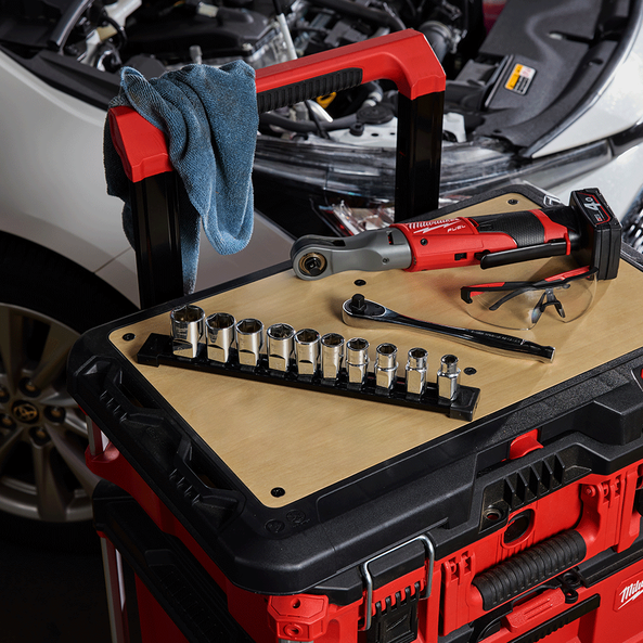 1/2" Drive, 10 Piece Standard Metric Socket Set with Storage Rail, , hi-res