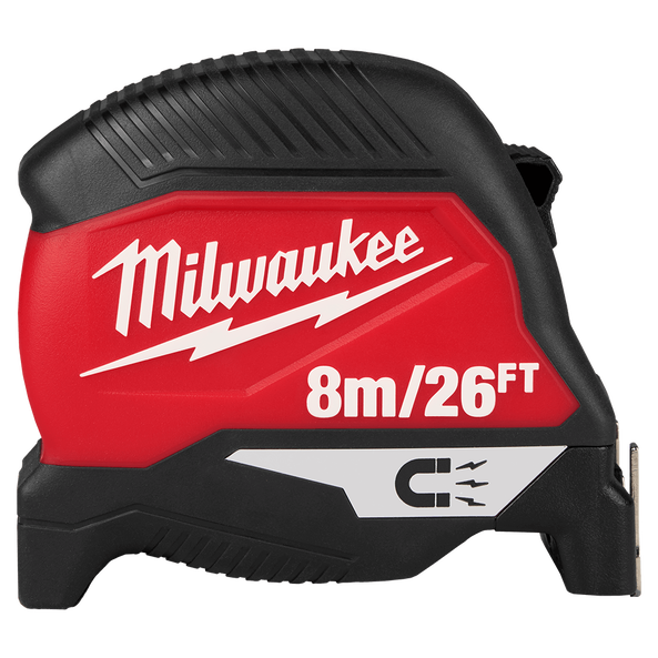 8M/26FT Compact Magnetic Tape Measure, , hi-res