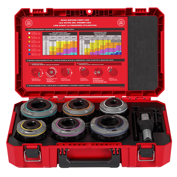 M18 FUEL&trade; Cable Stripper Tool - 6 Piece Adjustable Bushing Kit, , hi-res