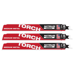 SAWZALL&trade; The TORCH&trade; with NITRUS CARBIDE&trade; Teeth 230mm 9" 10TPI Blade 3 Pack