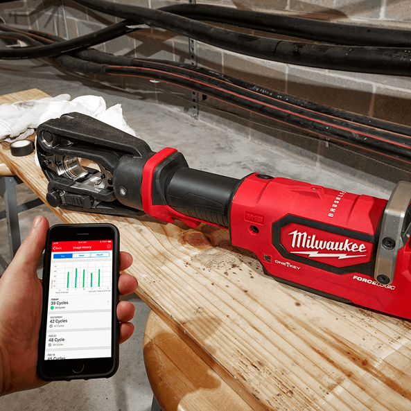 M18™ FORCE LOGIC™ 137kN Inline Utility Crimper (Tool Only), , hi-res