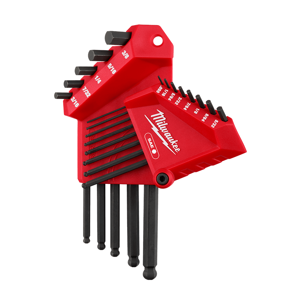 Milwaukee 15-teiliges SAE-Flexkopfschlüssel-Set – Mit 144 Ratschenpositionen, Ergonomischer Griff