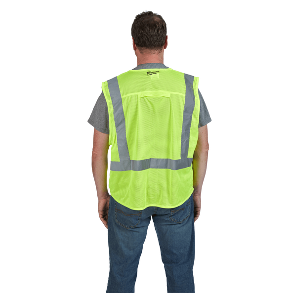 High Visibility Yellow Safety Vest - S/M, Yellow, hi-res