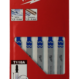 Jigsaw Blades T118A Metal Traditional Cut 5 Pack