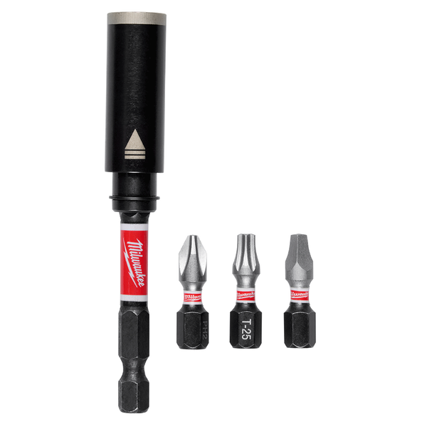 SHOCKWAVE™ Screw Engaging Magnetic Bit Holder 76mm (3") 4PC Set, , hi-res