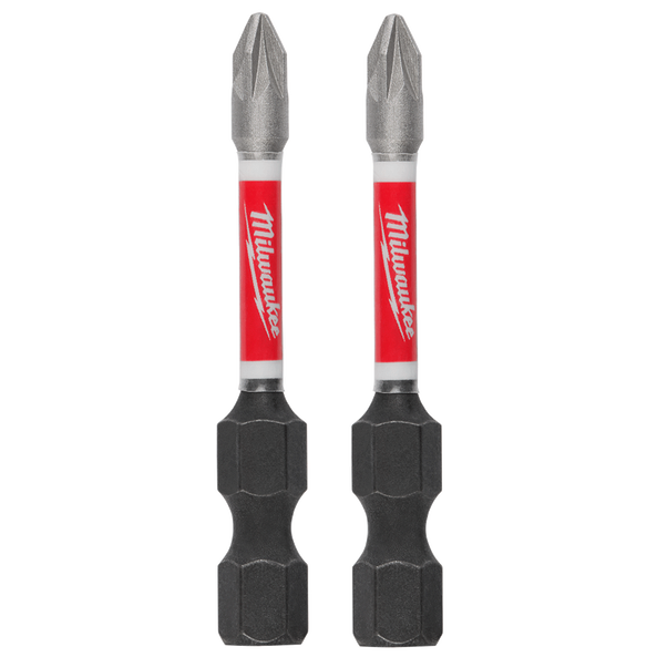 Two SHOCKWAVE&trade; Power Bits, Pozidriv #1, 50mm (2") each, ideal for heavy-duty applications and reliable performance