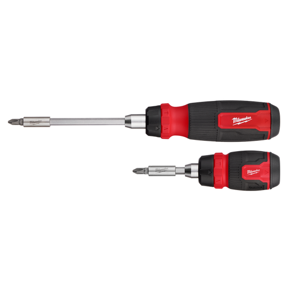 2pc 14-in-1 Ratcheting Multi-Bit and 8-in-1 Ratcheting Compact Multi-bit Screwdriver Set, , hi-res