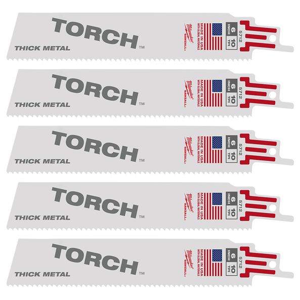 SAWZALL&trade; The TORCH&trade; Metal Demolition 150mm 6" 10TPI Blade 5 Pack, , hi-res