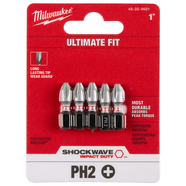 SHOCKWAVE&trade; Insert Bit Phillips #2 5Pk, , hi-res