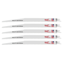 SAWZALL&trade; Thin Kerf Multi-Material 300mm 12" 8/12TPI Blade 5 Pack