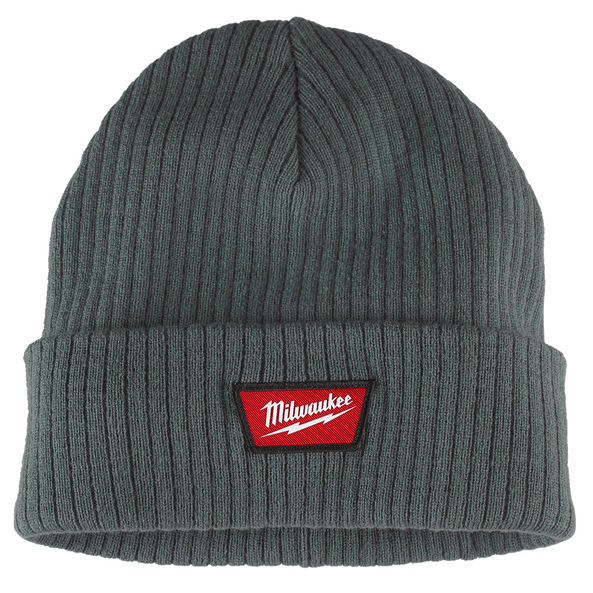 Rib-Knit Cuffed Beanie Green, Green, hi-res