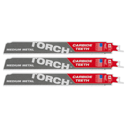 SAWZALL&trade; The TORCH&trade; with Carbide Teeth 230mm 9" 10TPI Blade 3 Pack