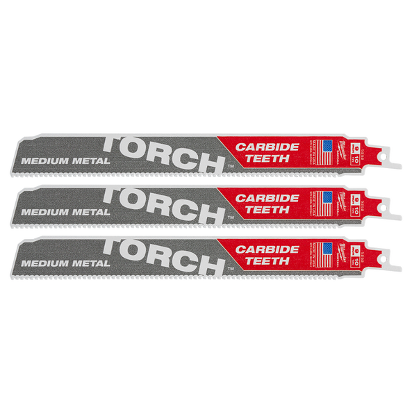 SAWZALL&trade; The TORCH&trade; with Carbide Teeth 230mm 9" 10TPI Blade 3 Pack, , hi-res