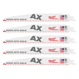 SAWZALL&trade; The AX&trade; 230mm 9" 5TPI Blade 5 Pack