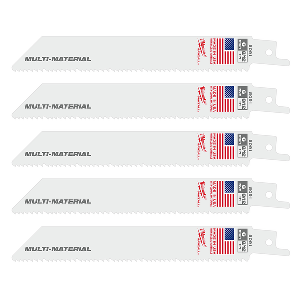 SAWZALL&trade; Thin Kerf Multi-Material 150mm 6" 8/12TPI Blade 5 pack, , hi-res